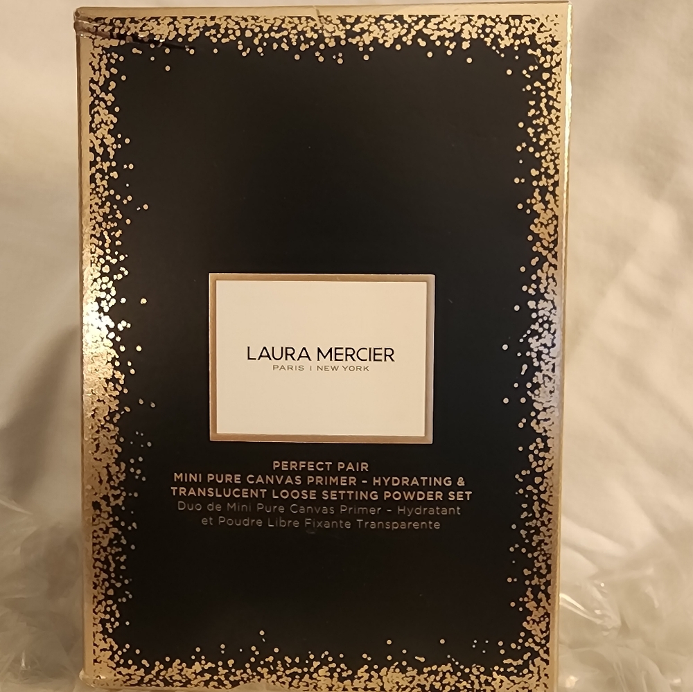 LAURA MERCIER PERFECT PAIR PURSE SIZE CANVAS PRIMER AND TRANSLUCENT LOOSE POWDER